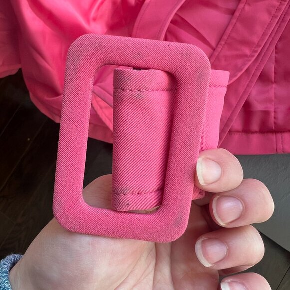 kate spade Single-Breasted Pleated Back Trench rain Coat jacket pink size xxl - Picture 13 of 15